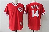 Cincinnati Reds #14 Pete Rose Red Cooperstown Collection Mesh Batting Practice Jersey,baseball caps,new era cap wholesale,wholesale hats